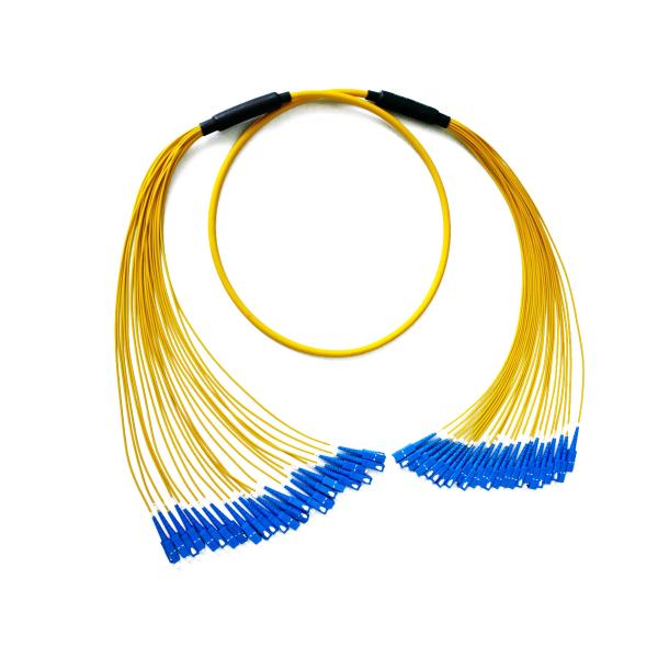 24 шнура оптического волокна SC UPC LSZH ядра, PVC 3mm шнура проламывания MPO