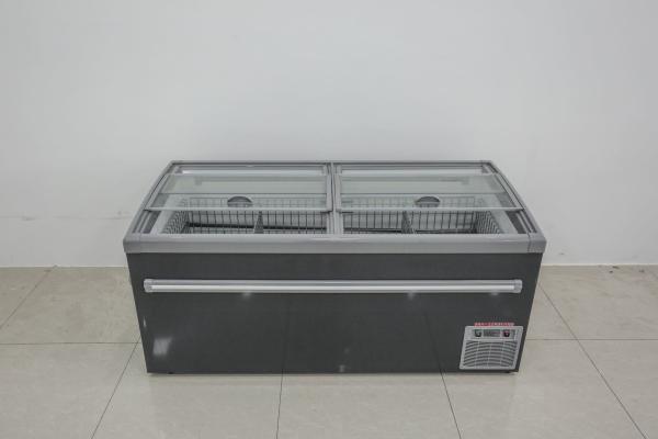 CE ROHS Commercial Display Freezer Supermarché réfrigérateur à porte en verre incurvée