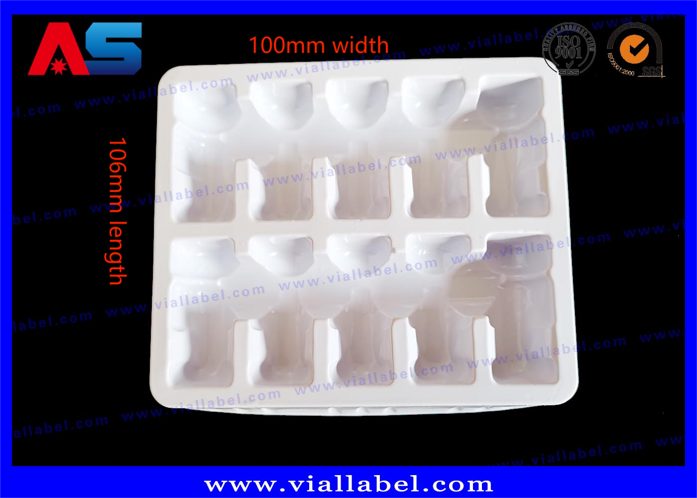 Designed For Customized OEM/ODM Services 2ml Vial Tray For Medical Applications