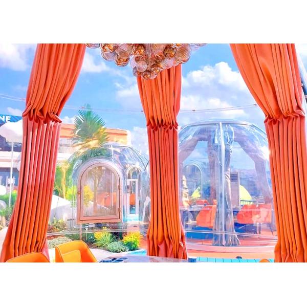 Self Cleaning 4.5m Crystal Dome Outdoor Event Tents For Glamping