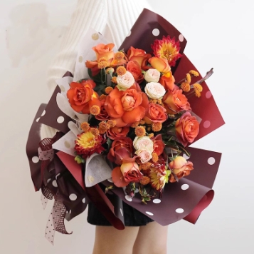 Gaishi Hero Wave Dot Ouya Paper Waterproof Floral Flower Packaging Paper