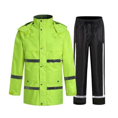 Roupas de chuva de segurança à prova de vento com reflexo OEM Trajes de chuva de alta visibilidade