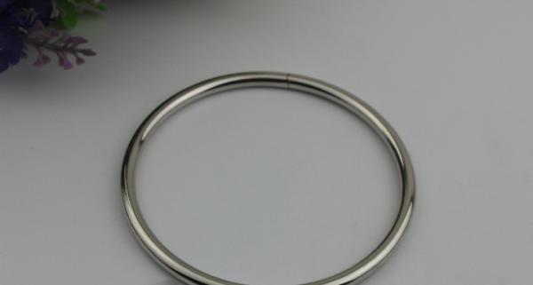 Handbag Fittings Gun Metal Color Iron Wire 75 MM Round Metal Rings Wholesale