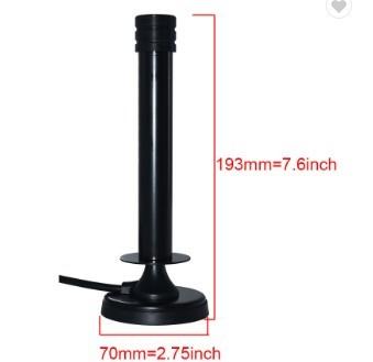 4-5dBi Amplified Hd Digital Tv Antenna Long 120 Miles Range Support 4K 1080