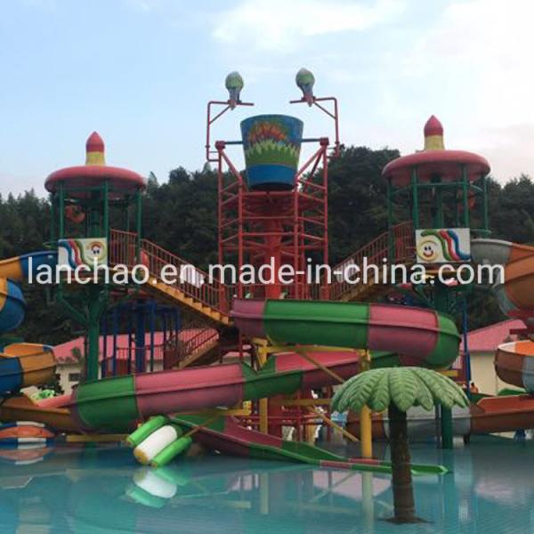 Colorful Large Water Park Equipment Fiberglass Water Play House