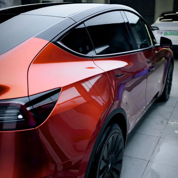 60 pouces x 53 pieds Métal Peinture de couleur orange Film de protection de peinture 8 Mil Réparation thermique Couleur PPF