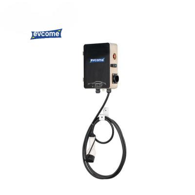 Carregador de carro tipo 2 Ev 7kw pilha de carregamento de veículo elétrico arma única IP54 montada na parede