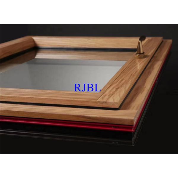 70mm Depth Wood Aluminum Windows With Double Glass Elegant View