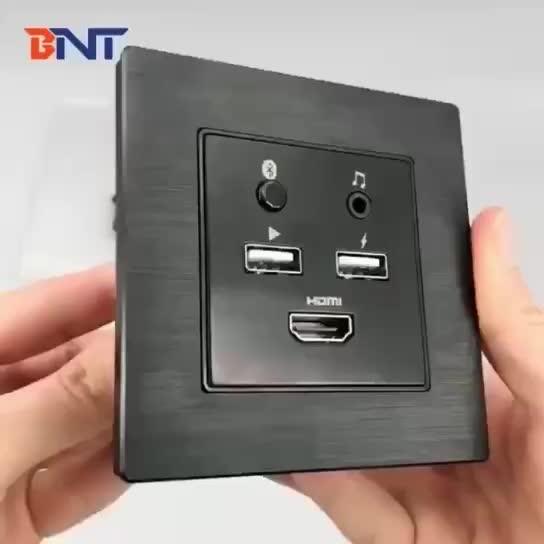 Aluminum panel wall mounted smart multimedia media hub for hotel