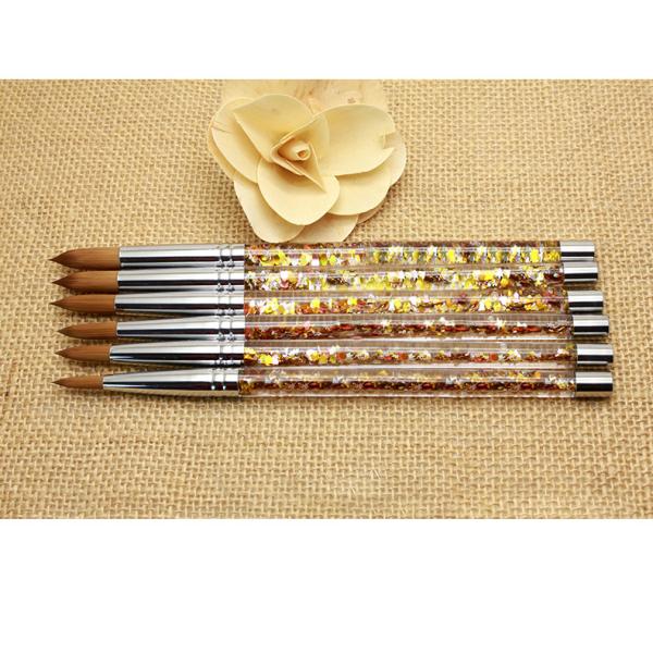Sable Hair Acrylic Nail Brush  Liquid Glitter Handle Vegan Acrylic Nail Brush