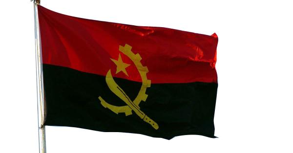 Angola National Flag 90x150cm Knitted Polyester Outdoor 3x5'
