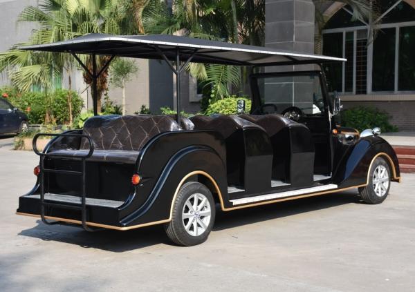 Metal Structure 11 Person Electric Sightseeing Vehicle With High Impact Fiber Glass Body