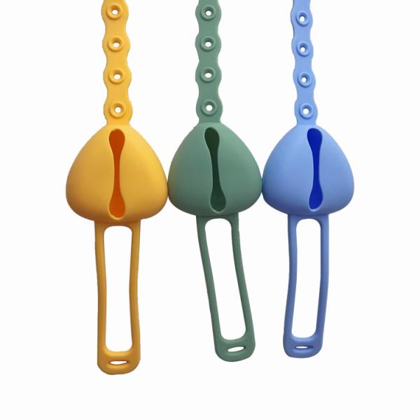 Anti Dropping Baby Wrist Teething Toy Silicone Food Grade Safety Strap