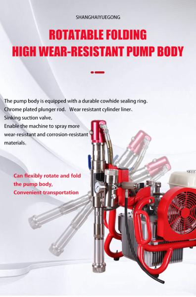 Electric / Gas Airless Wall Paint Putty Machine 8L/Min Flow High Pressure System