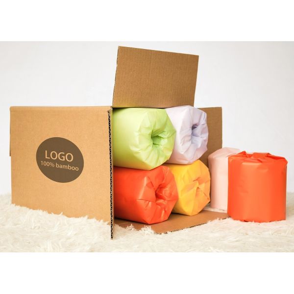 Wholesale 1/3/2 Ply Recycled Virgin Bamboo Pulp Embossed Bathroom Tissue Soft Toilet Tissue Toilet Paper Roll