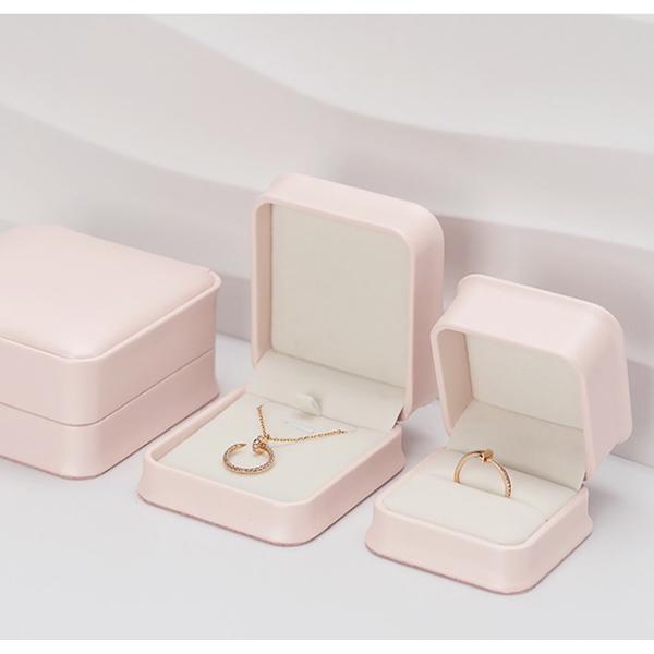 BPU03 ПУ кожаный квадратный роскошный подарочный ящик для ювелирных украшений и упаковки