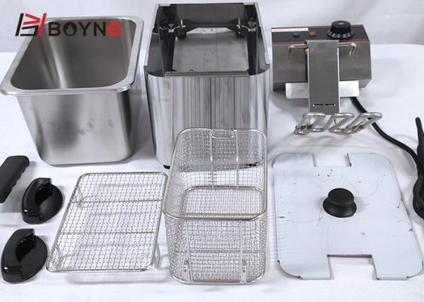 Fried Food 4L Stainless Steel Fryer Restaurant Furnace easy cleaning