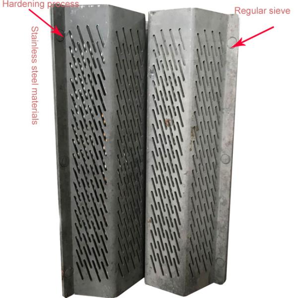 Spare parts screen for 6N40 screen sieve  and shaft roller stainless steel with hardened