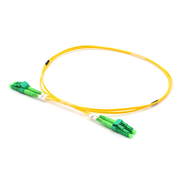 LC APC To LC UPC Patch Cord Duplex Single Mode OS2 OFNR 1,2 мм Жёлтый