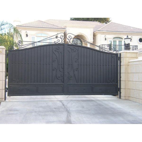 Гальванизированные новые ворота утюга дизайна, современные утюжат дизайн двери трубы