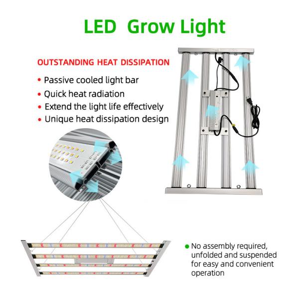 Commercial 4 Bar 400W LED Plant Grow Light Plein spectre en gros SAMSUNG LM301H LM281B EVO pour la croissance à l'intérieur