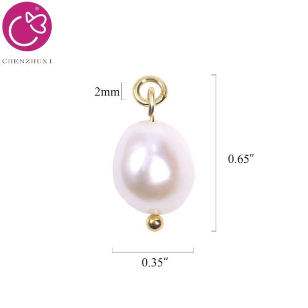 Elegant Natural White Freshwater Pearl Pendant Pearl Charms Drop Pendant Handmade DIY Earrings Bracelet Necklace Accessories