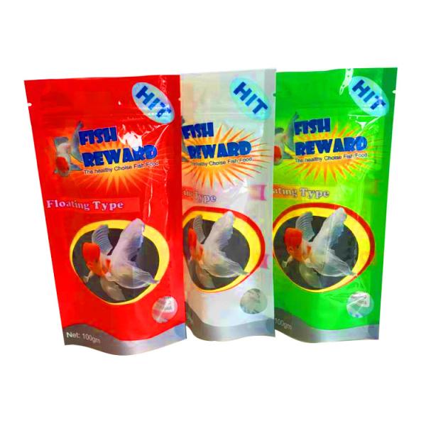 Aluminum Foil White Plastic dog treat training pouch bag with window and zip lock
