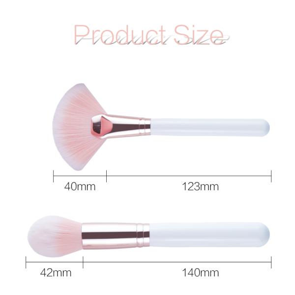 12PCS Cosmetic Makeup Brush Set Cruelty Free Rose Gold Ferrule