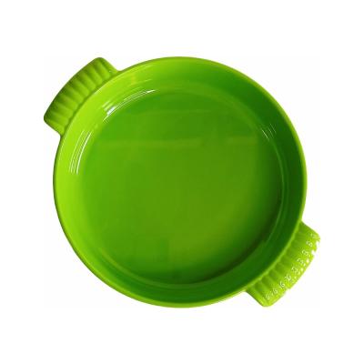 Restaurant Dinnerware Serving 10inch Cheap Bulk White Melamine Deep Plate Casserole With Handle