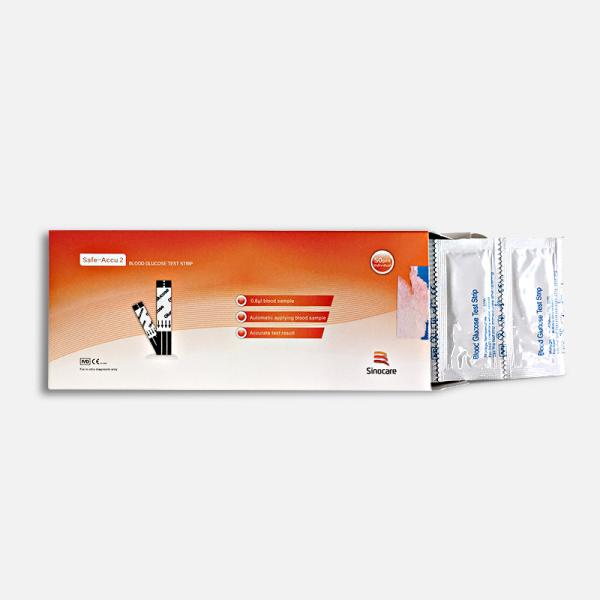 Sinocare Blood Glucose Strips , 50 Strips / Box Blood Sugar Monitor Test Strips