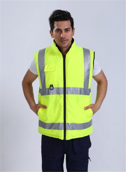 7 In 1 OEM Hivis Winter Work Jacket , 300D Oxford Hi Vis Heavy Duty Work Coats
