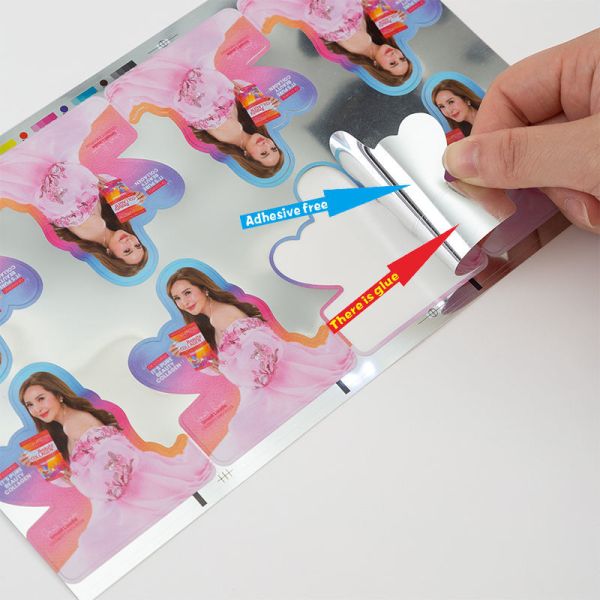Strong Adhesion Matte Roll Stock Film Packaging Paper Circle Custom Roll Labels
