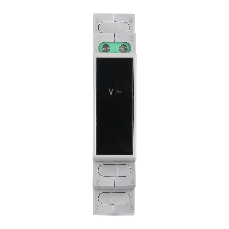 DIN Rail Mount Three Phase Mini Voltmeter AC 80-500V 0-100A Ammeter LED Digital Display IP65 Rated ABS Material Frequency Meter
