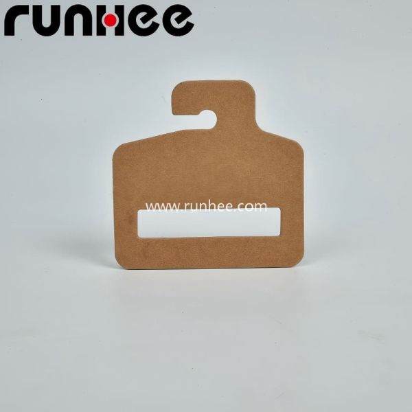 Non Pollution Recycled Paper Cardboard Scarf Hangers With Embossed Logo OEM