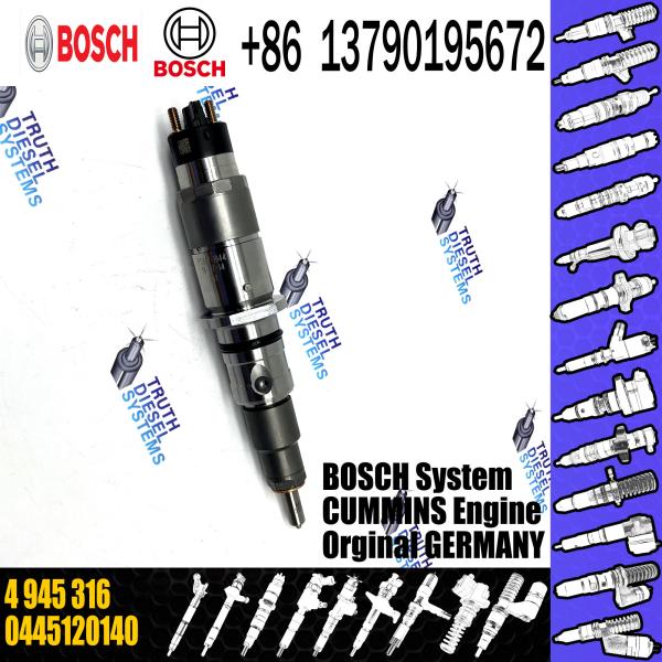 injetor de combustível diesel comum 0445120140 do conjunto de trilho 4945316 com bocal DLLA126P1776 para VW 0445120140 de Cummins