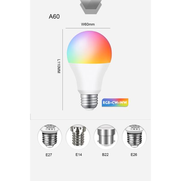 9W A60 LED Tuya Music Wifi Smart Light Bulb APP Controls RGB Bulb Color Change E27 B22 LED Bulb