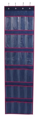 24 PVC Pockets Nonwoven Over The Door Shoe Organizer