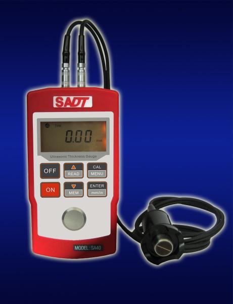 Calibre de espessura ultrassônico portátil eco do pulso de 0.7mm - de 300mm com ponta de prova dupla