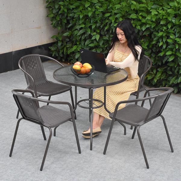 Plastic Rattan Chair Modern Design Style for Outdoor Garden Furniture