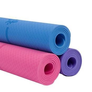 Anti Slip Surface TPE Foldable Yoga Mat , 4mm / 6mm Yoga Mat Premium Non slip