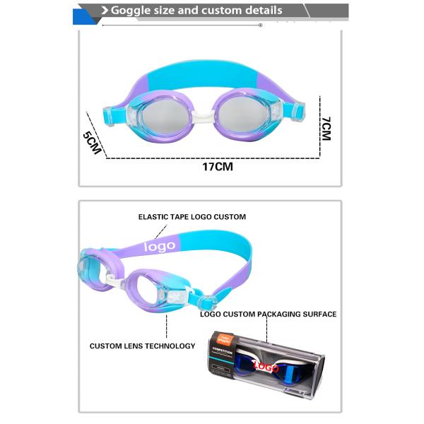 Silver Plated Children's Swimming Goggles Boys And Girls Swimming Goggles 160g