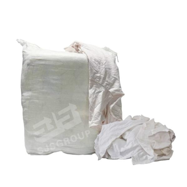 Factory White Cotton Blend Rags Pre-Washed industrial workshop use 35-60 CM 100% cotton white tshirt rags