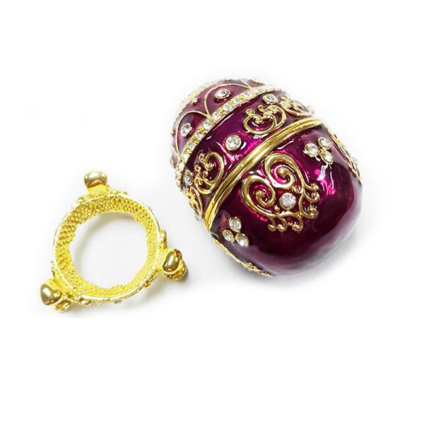 Easter Russian faberge egg trinket ring box Vintage decor metal Faberge Egg Jewelry Box Russian Eater Egg Jewelry Box