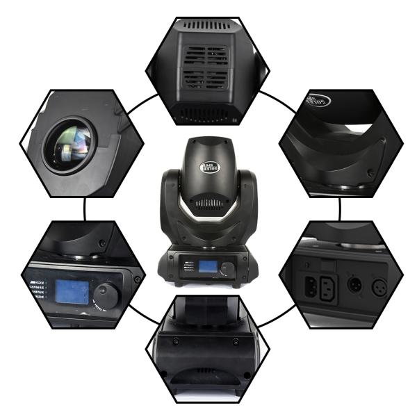 LED 50w Gobo Движущаяся голова Светильник Сцена Светильник для клуба DJ Сцена освещение вечеринка Дискотека Свадебное мероприятие