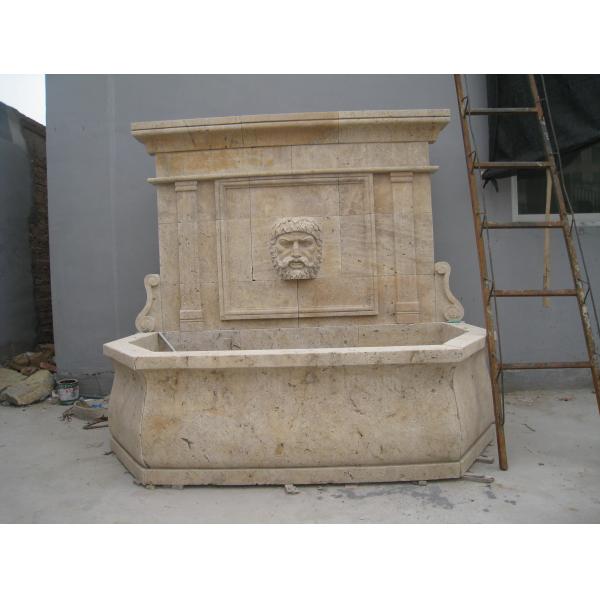 Antique Elephant Head Stone Marble Wall Water Fountain