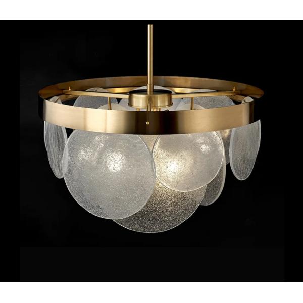 Vente en gros de lampes à suspension à LED rondes minimalistes modernes intérieures Décoration de restaurant lumières à goutte à goutte Nordique Luxe de verre Pendant Light