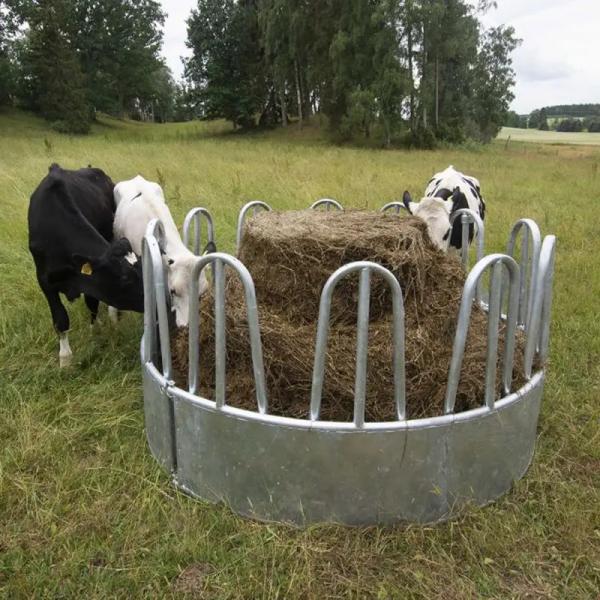 Durable Galvanised Round Metal Cattle Feeder / Metal Round Bale Feeder
