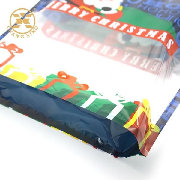 Candy OPP Snack Packaging Bags SGS Transparent Stand Up Pouches With Single Hole Handle