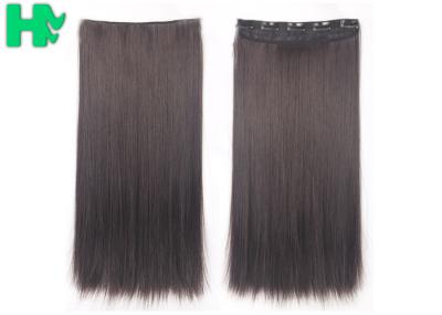 Natural Wave Synthetic Clip On Hair Extensions Straight Soft And Smooth