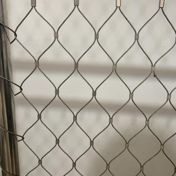 Diamond Hole  Stainless Steel Cable Netting SS 316 For Aviary Mesh Bird Net Zoo Mesh